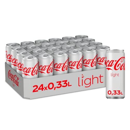 Coca-Cola Light Taste - mit originalem Coca-Cola-Geschmack - ohne Kalorien - erfrischendes Softgetränk in coolen Einweg Dosen (24 x 330 ml)