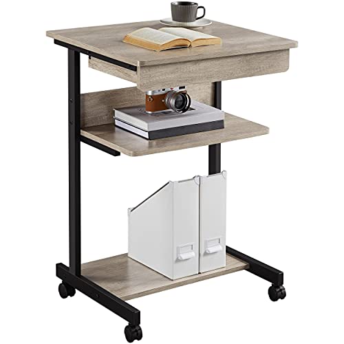 Yaheetech Schreibtisch Computertisch aus Holz 79 x 56 x 51cm Grau