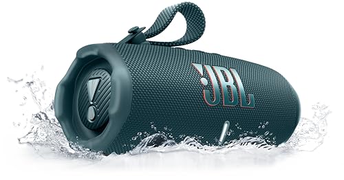 JBL Charge 6, tragbarer Bluetooth-Lautsprecher, 28 Stunden Akkulaufzeit, IP68 wasserdicht, Staub- und stoßfest, Pro Sound mit AI Sound Boost, Auracast Multi-Speaker, Blau