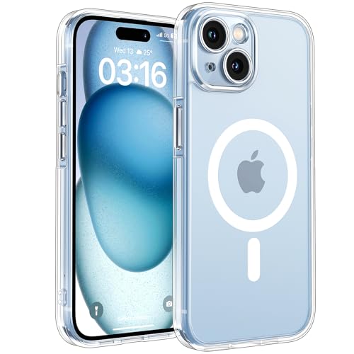 TOCOL für iPhone 15 Hülle, Kompatibel mit MagSafe, Transparent
