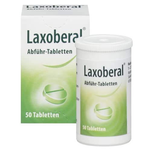 Laxoberal® Abführ Tabletten |Abfürmittel bei Verstopfung | 50 Stück | Schonende und wirksame Linderung bei Verstopfung mit dem Wirkstoff Natriumpicosulfat | kleine gut schluckbare Tabletten