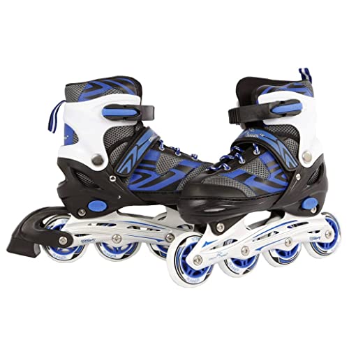 Kids Globe Street Rider Inlineskates (Inliner) blau/schwarz, verstellbar von Größe 33-36, abec7 Alurahmen