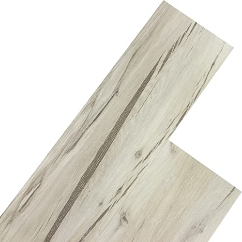 STILISTA Vinyl Laminat Dielen, 15 Dekors Wählbar, 5,07 oder 20 m², Rutschfest, Wasserfest, Schwer Entflammbar - 5,07 m² Eiche Gewaschen