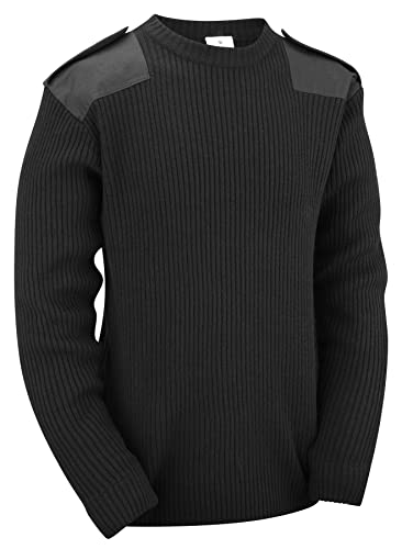 Militär / Sicherheit Stil Pullover (L, Schwarz)