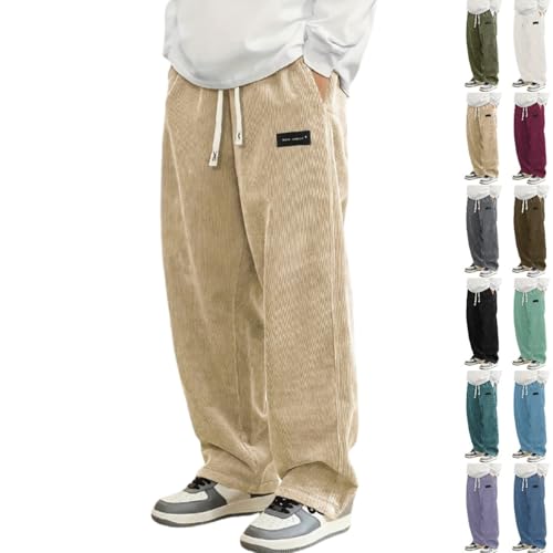 Braun Baggy Jogginghose 164 Jungen Kinder Cord Trainingshose Weites Bein Freizeithose Baumwolle Cargohose Sporthose Mit Gummizug Lässig Sport Sweathose Lockere Elastischer Teenager Sweatpants 134 152
