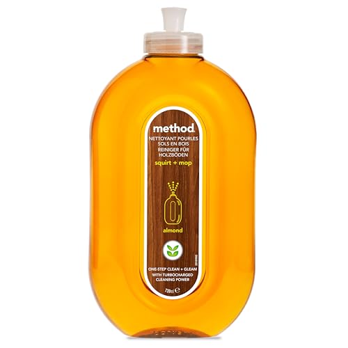 method Holzbodenreiniger, Bodenreiniger für strahlenden Glanz, frischer Mandelduft, gründliche Reinigung, 1 x 739 ml
