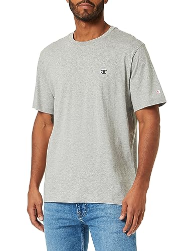 Champion Herren Legacy Basics Crewneck T-Shirt, Grigio Melange Chiaro, L EU