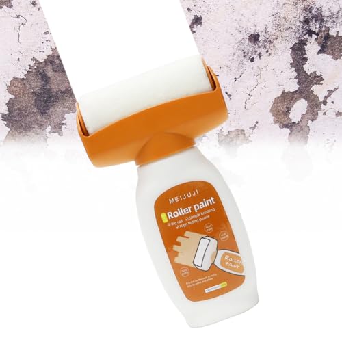 Wandfarbe Ausbessern Weiß 500g, Wandfarbe Weiß Roller Ausbesserungsfarbe Weiss mit Farbroller, Wandreparatur RollbüRste, Wand Ausbessern Roller mit Wandreparaturpast für Wandkratzer Graffiti Flecken