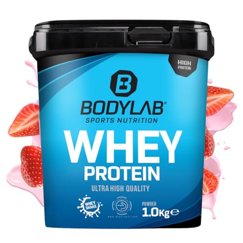 Bodylab24 Whey Protein Pulver, Erdbeer, 1kg