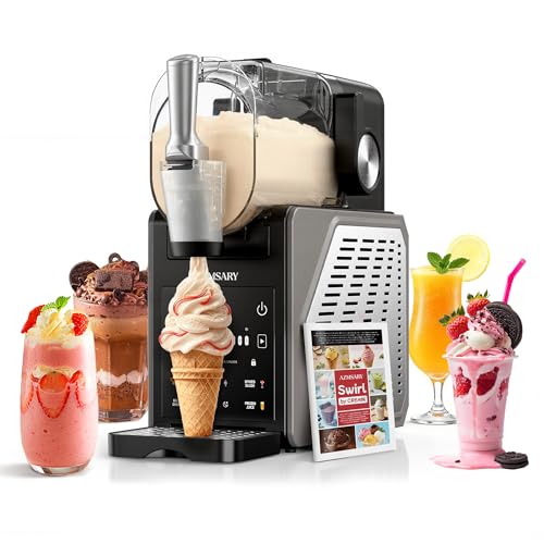 Slush Maschine – 2,5 L Eismaschine & Slushie Maschine für Zuhause, mit LED-Display, 6 voreingestellten Programmen für Eiscreme, Frappés, Milchshakes, automatischer Reinigung, kein Eis erforderlich