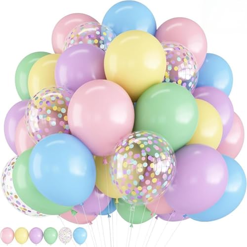 Luftballons Pastell 100 Stück, 30cm Bunte Luftballon Geburtstag (Pastell)