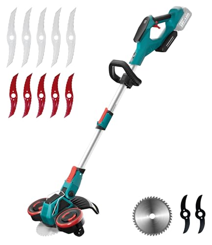 KIESBOHR 3-in-1 Akku-Rasentrimmer & Motorsense Kompatibel mit Makita 18V Akkus | Freischneider für Mähen, Kanten & Büsche | Bürstenloser Motor, Teleskopstiel & Drehkopf (ohne Akku)