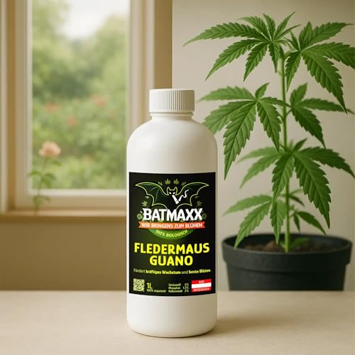 Batmaxx Fledermaus Guano, Bio Pflanzen-Booster, 100% Biologischer Dünger aus Österreich, Für Kleine und Große Anbauflächen, Nachhaltig Produziert