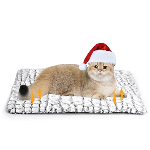 Petace Selbstheizende Decke Katze, Heizdecke für Katzen und Hunde,Haustier Wärmekissen für Innen- und Außenbereich, Anti-Slip selbstwärmende Heizmatte thermische Decke, 60×45 cm