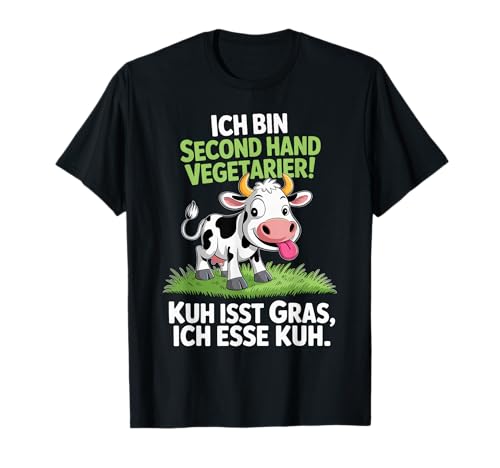 Ich Bin Second Hand Vegetarier BBQ Grillen Lustige Sprüche T-Shirt