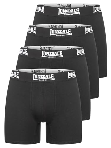 Lonsdale London West Challow 4er-Pack Männer Boxershort schwarz XL