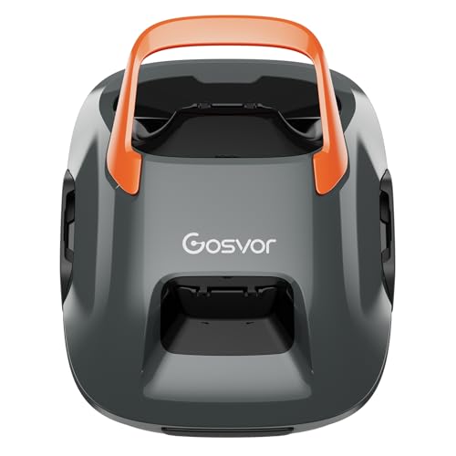 (Upgraded) Gosvor Pool Roboter, Automatischer Poolreiniger mit Doppelmotor, bis zu 90 Min. Betriebszeit, Benutzerfreundlich, 3,4kg Leicht, Kabelloser Poolsauger Ideal für Flache Pools bis zu 80㎡