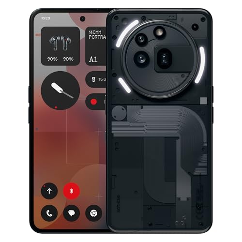 Nothing Phone (3a) Pro 256 GB – Smartphone 5G Android Libre Con eSim, 12 GB RAM, Cámara periscópica OIS de 50MP, Ultra Zoom 60x, Carga rápida a 50W y Pantalla AMOLED FHD+ 120 Hz de 6,77