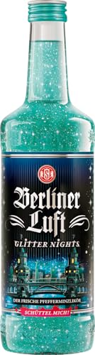 Berliner Luft Glitter Nights | Kultiger Pfefferminzlikör mit Glitzer | Vegan & glutenfrei | Made in Berlin | 18% Vol. | 0,7L