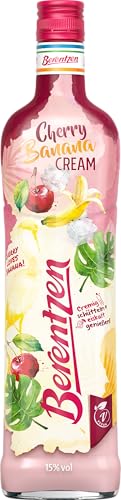 Berentzen | Cherry Banana Cream | Vegan | Mit dem Geschmack von Kirsche und Banane | Pur eiskalt oder aus Eis genießen | 0,7L | 15% Vol.