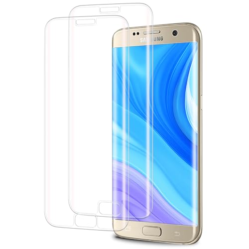 2 Stück Schutzfolie für Panzerglas für Samsung Galaxy S7 Edge Schutzglas, Fingerabdruck-ID Volle Deckung für Samsung S7 Edge Displayfolie, 9H Härte Blasenfrei Displayschutz für S7 Edge Glasfolie