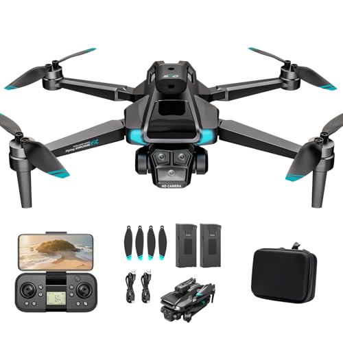 LYHFPV Drohne mit 4K HD Kamera,40 Minuten Flugzeit, für Erwachsene und Anfänger,Faltbare 2.4G WIFI Mini RC Quadrocopter mit Bürstenlosem Motor,Doppel kamera,Gesten-Selfie