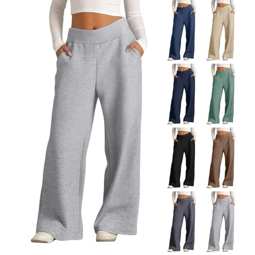 Jogginghose Mädchen Weites Bein Reithose Kinder Baggy Sporthose mit Gummibund Lockere Jogging Hose Einfarbig Wide Leg Lässige Sport Hosen (Black-a, 12-13 Years)