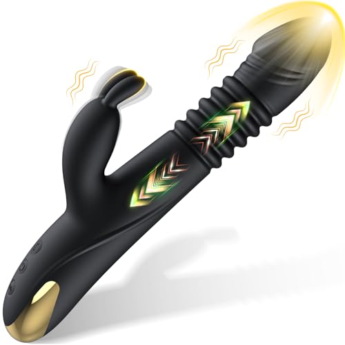 Sex Spielzeug für Die Frau Paare Dildo mit Stoßfunktion, Dildos Vibrator Vibratorensets für Frauen Klitoris Solo Sexspielzeug Vibration für Frauen, Sex Toys für Damen Stoss G Punkt Rabbit Vibratoren