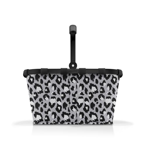 reisenthel carrybag frame leo nero – Stabiler Einkaufskorb mit viel Stauraum und praktischer Innentasche – Elegantes und wasserabweisendes Design