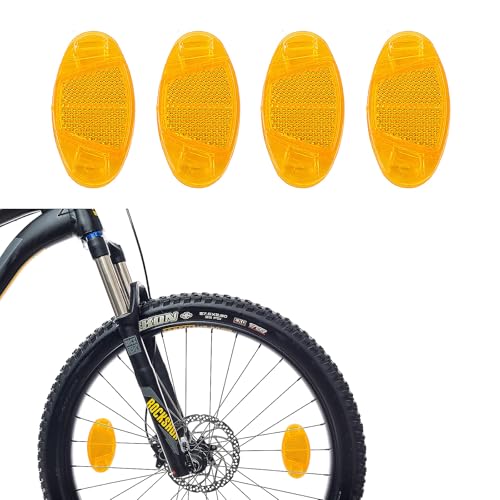SSHUIKKAI 4er Set Speichenreflektoren Fahrrad Kinder, Katzenaugen Fahrrad Kinder, Reflektoren Fahrrad Speichen, Reflektor Fahrrad, Fürs Rennrad MTB Trekking Bike & Kinder Fahrrad