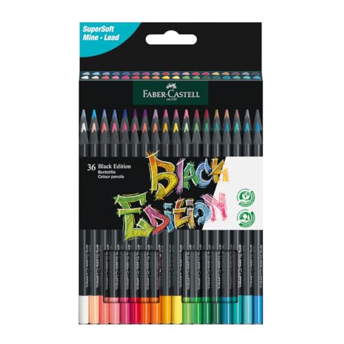 Faber-Castell - Buntstifte Set Black Edition 36-teilig im Kartonetui