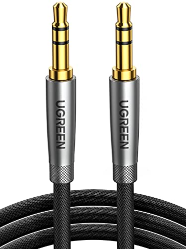 UGREEN 3,5mm Klinke auf Klinke Aux Kabel Stereo Audio Klinkenkabel für Autoradio, Kopfhörer, Galaxy A/M Serien, Redme Note Serie, PC, Tablets, Lautsprecher, MP3/ MP4 Player usw. (2m)