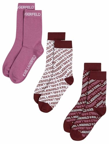 Karl Lagerfeld International B.V Damen Women's, K/Monogram 3 Pack Socks, Bunt, 39-42 EU