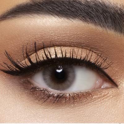 ANESTHESIA farbige Kontaktlinsen ADDICT AZURE – Stark deckende Monatslinsen für 6 Monate in Grau & Anthrazit, besonders natürliches Ergebnis für dunkle Augen - Dioptrien -0.00