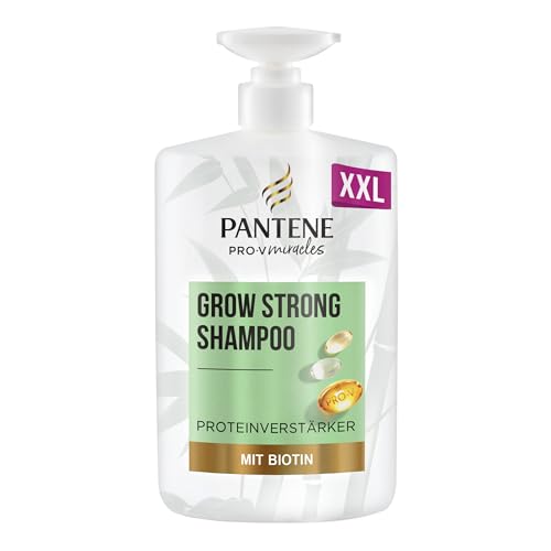 Pantene Pro-V Grow Strong Shampoo mit Biotin & Proteinverstärker 1000ml Pumpespender. Pro-V Miracles Shampoo Hilft, Haarverlust, durch Haarbruch zu Reduzieren, Stärker Wachsendes Haar. Trockenes Haar