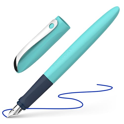 Schneider 162132 Wavy Füller (für Rechts- und Linkshänder, mit Anfängerfeder) türkis
