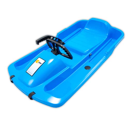 KHW | Lenkbob Snow Fox | Iceblue | 95 cm | TÜV-geprüft | inkl. Zugseil | ausgefeiltes Lenksystem | kälte- und lichtbeständiger Kunststoff | Made in Germany