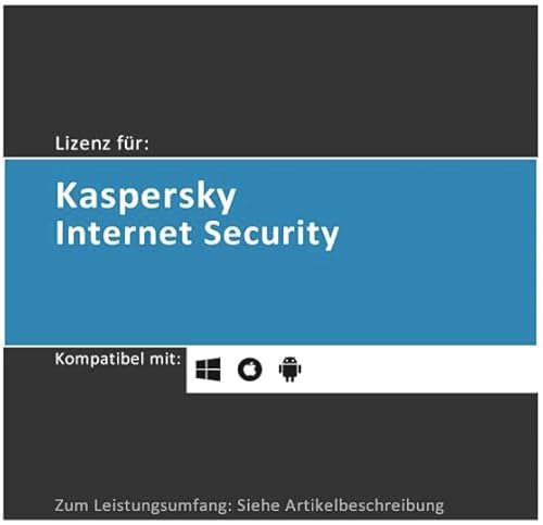 Lizenz per E-Mail für Kaspersky Internet Security Plus | 2025 | 3 Geräte | 1 Jahr | originale Vollversion | PC/Mac/Android | Lizenzcode per E-Mail (i. d. R. innerhalb von 24 Std.) von softwareGO