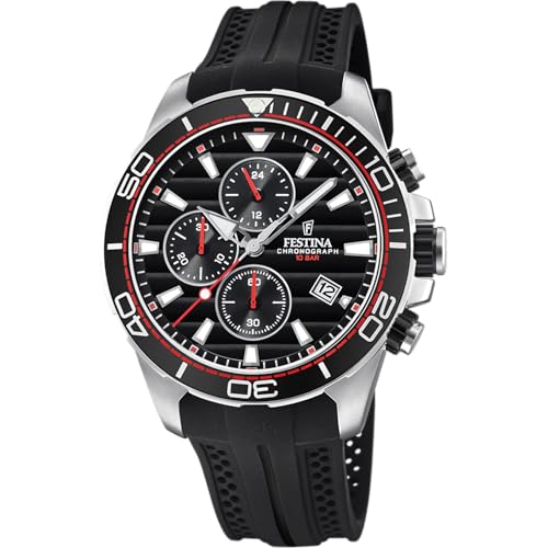 Festina Herrenuhr Analog aus Kautschuk Schwarz F20370/6