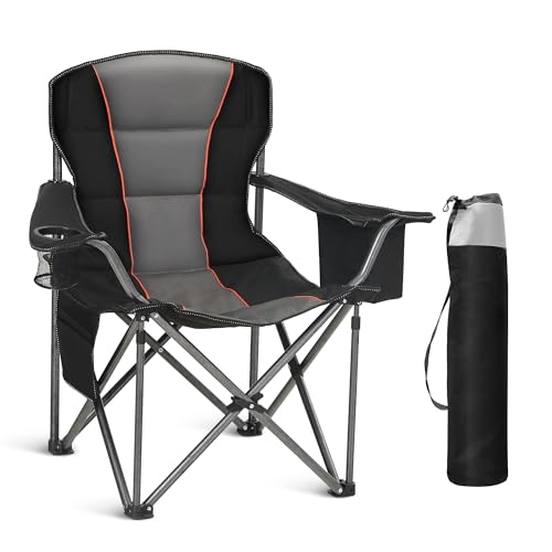 HIGH POINT SPORTS Campingstuhl Faltbar 200kg, Klappstuhl, Angelstuhl XXL