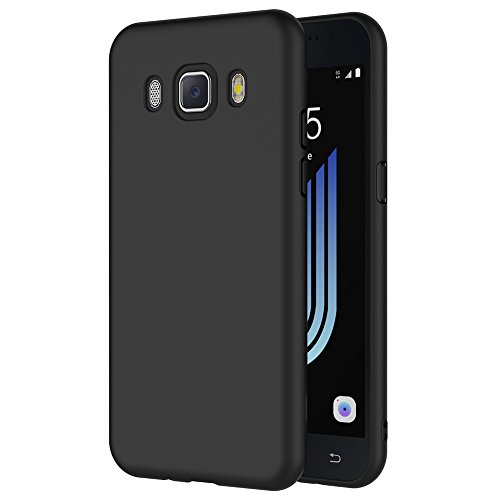 AICEK Samsung Galaxy J5 2016 Hülle, Schwarz Silikon Schutzhülle für Galaxy J5 2016 J510 Case TPU Bumper Samsung Galaxy J5 2016 Handyhülle (5.2 Zoll)