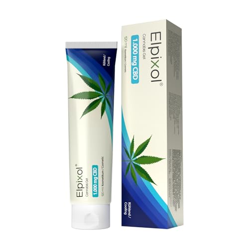Elpixol Kühlende CBD Creme - Cannabis Salbe mit 1000mg CBD und Menthol – Kühlgel entspannt müde Muskeln und erfrischt strapazierte Haut - Pflegende Salbe nach Sport & hoher Belastung (120ml)