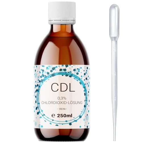 250ml CDL/CDs Chlordioxid 0,3% Lösung, Glasflasche mit Pipette zum Tropfen