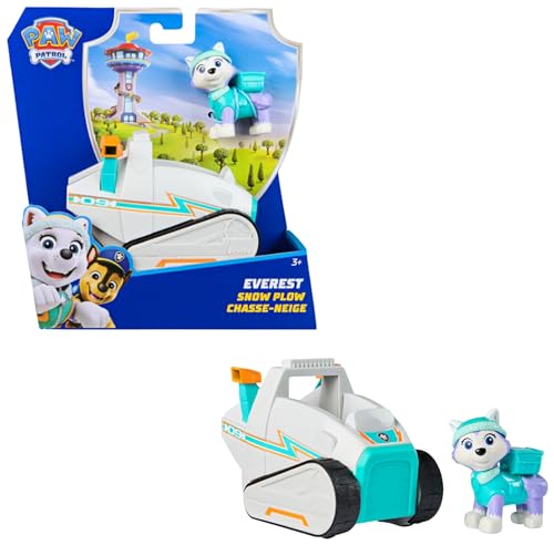 PAW PATROL - Everest-Figur mit Schneemobil-Rettungsfahrzeug, stabiles Basis-Fahrzeug , authentisches Spielzeug zur Serie für Kinder ab 3 Jahren