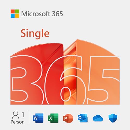 Microsoft 365 Single | 1 Jahr | 1 Person | Office Apps mit KI | 1 TB Cloudspeicher | Abo mit automatischer Verlängerung