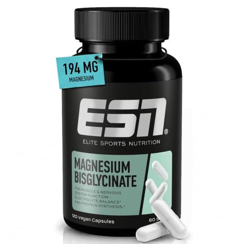 ESN Magnesiumbisglycinat Kapseln - mit 194 mg Magnesium pro Tagesportion