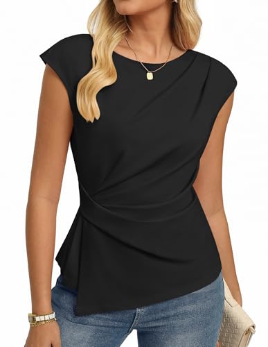 GRACE KARIN Tshirt Damen Elegante Wickelbluse Oberteile Business Work Bluse