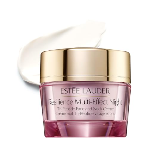 Estée Lauder Resilience Multi-Effect Night Tri-Peptide Face and Neck Creme | Aufpolsternde Hals- & Gesichtscreme | Versorgt über Nacht mit Feuchtigkeit & mildert Falten | Mit Anti-Aging-Effekt, 50ml