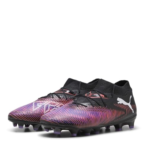 Puma Future 8 PRO FG/AG, Unisex Fussballschuh, Puma Black-Puma White-Glowing RED,