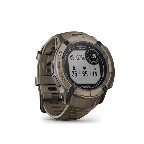 Garmin Instinct 2X Solar Tactical – GPS-Smartwatch mit unendlicher Akkulaufzeit im Smartwatch-Modus, über 40 Sport-Apps, Smart Notifications, GarminPay, Trainingszustand, Fitnessalter, Schlafanalyse